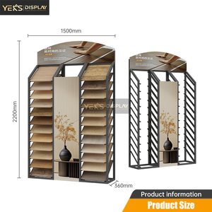 Hiện đại có thể gập lại khung kim loại sàn gỗ hiển thị đứng cho bảng màu và vật liệu xây dựng showroom - Product Image 6