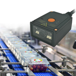 Escáner de matriz de datos de alta velocidad industrial con logotipo Costom, transportador Ethernet, Detección automática, escáner de código de barras 1D 2D, escáner fijo