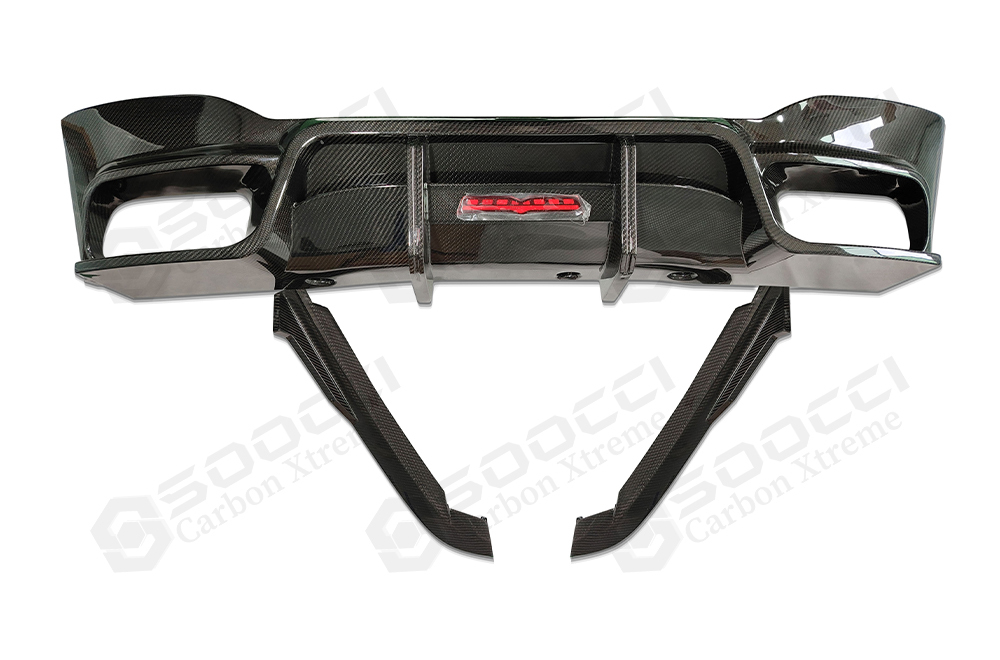 For TAKD T0104 Style Rear Bumper Diffuser