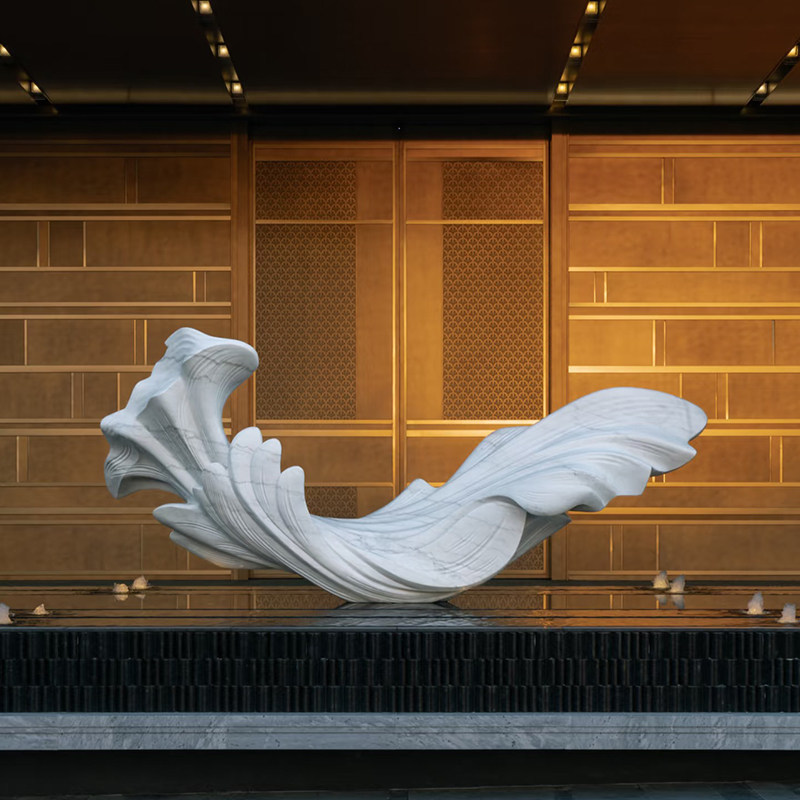Sculpture en acier inoxydable Langzi