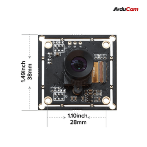 Arducam 2MP OV2311 Глобальный затвор монохромный USB камера плата с низким уровнем искажений M12 объектив без микрофонов Raspberry Pi Модуль