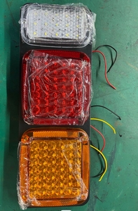 Qiongli marka 12V üç Lens kombinasyonu LED arka lambası ile demir plaka dur dönüş sinyali geri geri geri arka lamba - Product Image 3