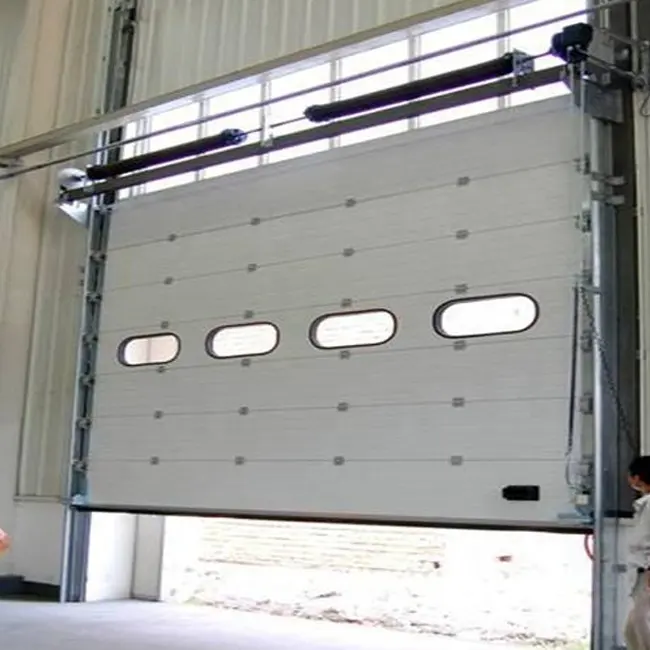 Portas deslizantes da garagem industrial, alta velocidade, elevador, porta de isolamento do rolo