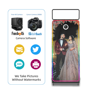 Wedding Selfie Mirror Photo Booth <strong>Software</strong> Machine Interactive Touch Magic Mirror Photo Booth With Built-in Camera and Printer - Product Image 3