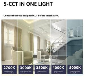 <strong>4</strong>-Inch 9-<strong>Watts</strong> 5CCT <strong>LED</strong> Square Flat Panel Ceiling Downlight 810LM Potlight with Round Cutout Panel Lights - Product Image 4