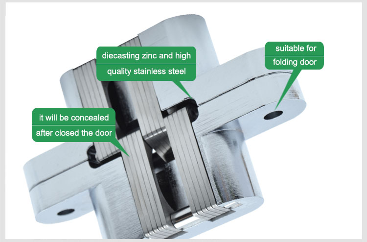 Doorplus 180 degree Hidden Folding Door Hinge Concealed Door Hinge For Flush Door