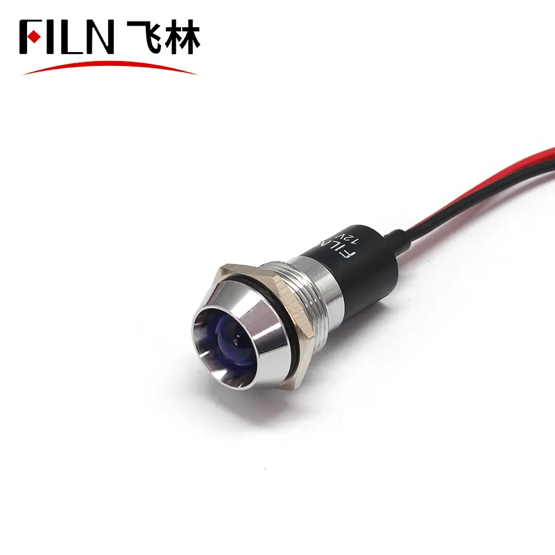 FILN pirinç bakır malzeme 16mm montaj delik paneli gösterge ışığı 12V 110V 220V AC/DC led göstergesi işık motosiklet