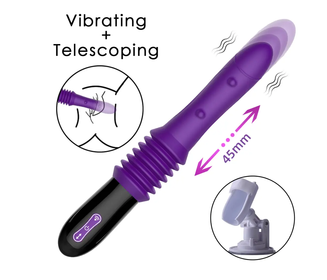 Consolador telescópico con masajeador automático, juguete Vaginal retráctil para estimular el punto G