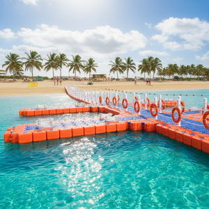 Pontón flotante de alta flotabilidad edificio Marina Pc Hdpe barco plataforma Venta barata Mini cápsula casa muelle flotante - Product Image 4