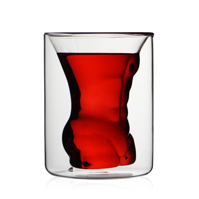 Copo de vidro uísque de vinho 150ml, copo sensual masculino de vidro nuo