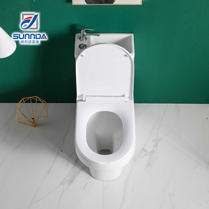 2021最新製造ワンピーストイレ洗面台洗浄手付きトップトイレ貯水槽にシンク付き - Product Image 2