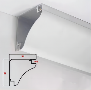 PC difüzör ile LED şerit aydınlatma alüminyum ekstrüzyon için tavan köşe döşeme aydınlık Led alüminyum profil - Product Image 3