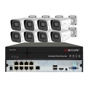 HKWASION 8CH <strong>3mp</strong> POE Outdoor Waterproof <strong>IP</strong> <strong>Camera</strong> NVR Network Surveillance System Kit Lens 4MM - Product Image 1