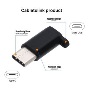 USB3.1タイプCオス-USB2.0マイクロBメスソケットアダプター (OTG付き) - Product Image 3