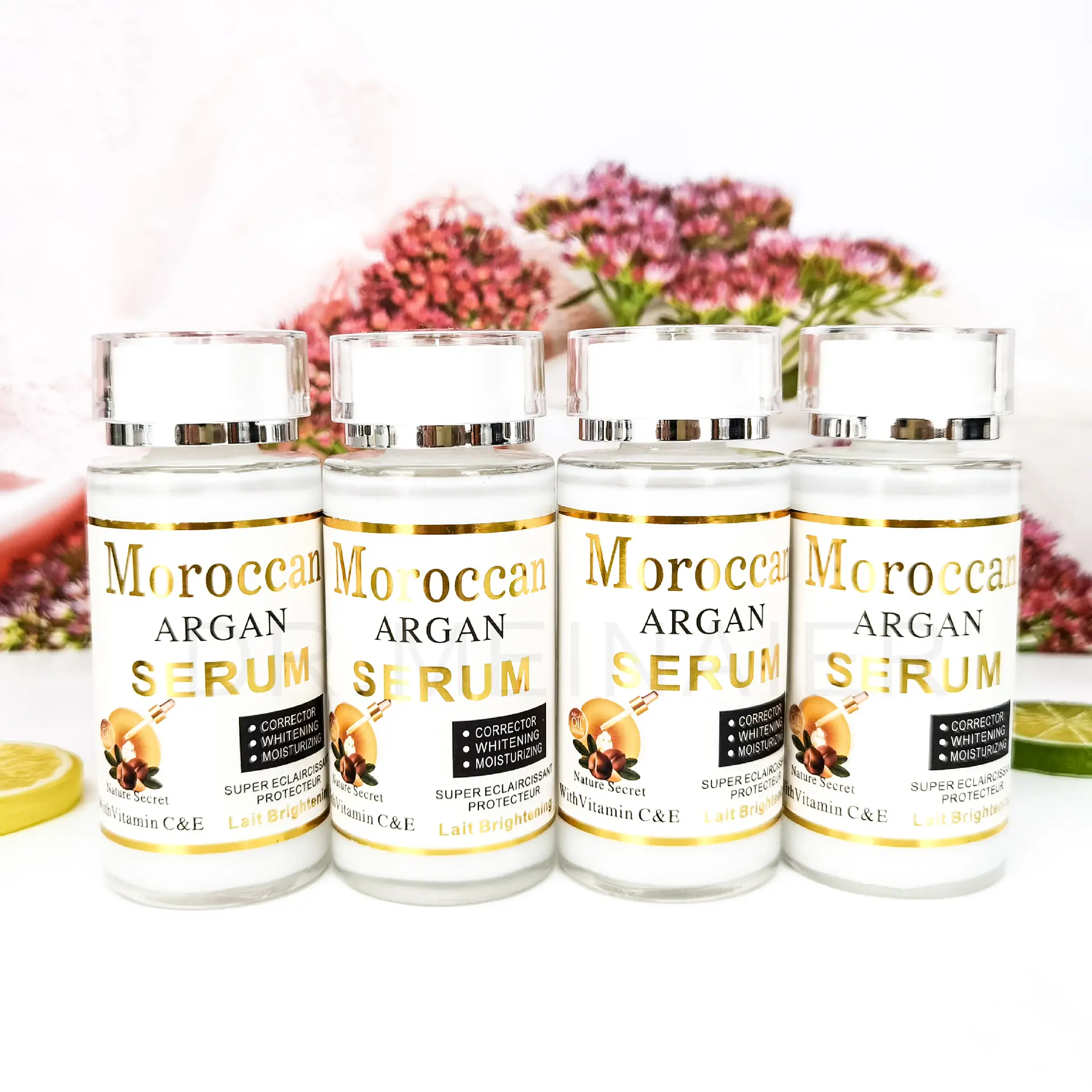 Nuovo siero sbiancante forte per viso e corpo nocche correttore Spot cura della pelle AHA marocchino Argan vitamina C curcuma Anti-età