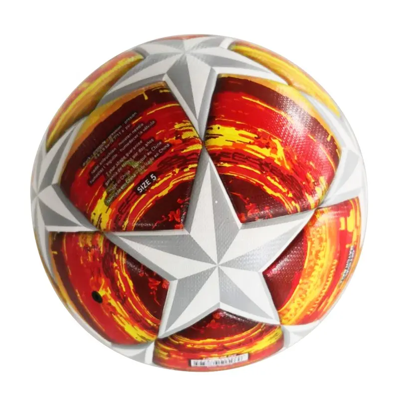 Fabrika özel sağlanan termal gümrüklü futbol topu, boyutu 4/5 eğitim/oyun futbol, pvc /pu futbol topu top kapalı açık için