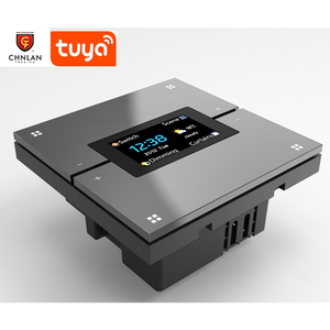 Nuevo diseño M9 Pro Aluminio Tuya 4 Gang Función de atenuación Zigbee Interruptor inteligente Sensor de movimiento PIR con pantalla Calendario de tiempo Clima - Product Image 1