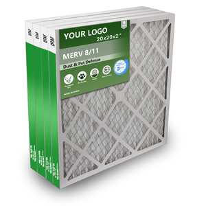 Chất lượng cao merv 11 AC lò HVAC Bộ lọc không khí 20x20x1 inch xếp li khung các tông HEPA lõi nhà sử dụng khách sạn Điều kiện Mới - Product Image 1