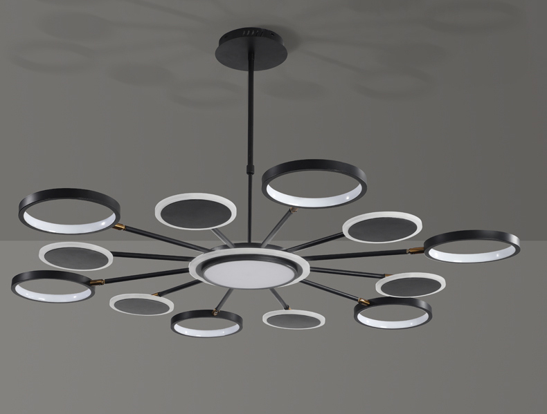 Contemporary High quality luxury villa apartment stair foyer led golden ceiling chandeliers hotel home hanging light fixture