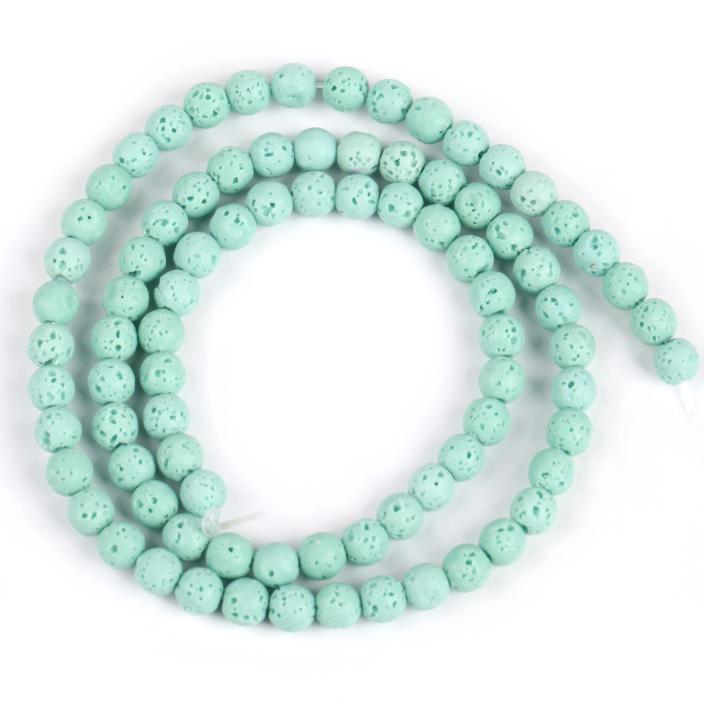 4mm 88pcs Lake Blue Round Beads