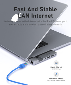 Shenzhen PULWTOP c Hub With Card Reader 5 in 1/2 Usb-c Hub Adapter <strong>mac</strong> Docking Station USB 3.0 Type C Hub 4K HD-MI Port TF Card - Product Image 3