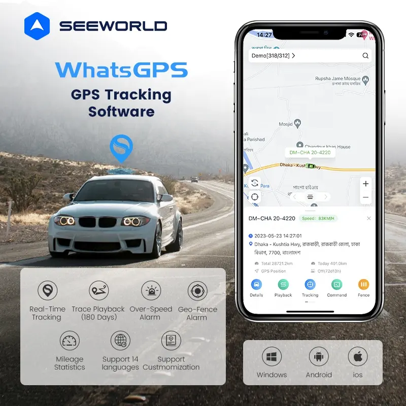 SEEWORLD araba anti-hırsızlık Vehiculo GPS cihazları filo yönetimi için gerçek zamanlı Online izleme ile 4G GPS izci