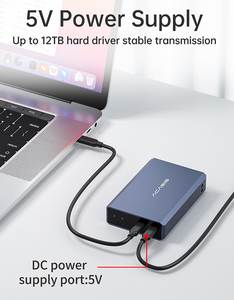 适用于ACASIS 2.5英寸双12tb usb-c至SATA 5gbps速度铝制外壳，带RAID功能的外部硬盘驱动器外壳 - Product Image 6