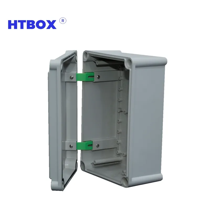 Factory Plastic Enclosure Waterproof Junction Box Ip67 Abs Pc Hinged Power Electrical Waterproof Outdoor Distribution Box