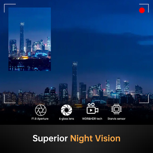 4K Night Vision Dash Cam for <strong>Cars</strong> WIFI GPS Android Dual <strong>Sensor</strong> Rearview <strong>Mirror</strong> DVR Video Recorder with Wide 145 Degree Lens - Product Image 5