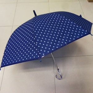 厂家直销供应创意透明半自动雨伞全透明直杆一次性