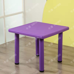 Plastik masa çocuk eğitim masası renkli dikdörtgen masa KT102 - Product Image 4