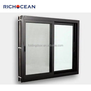 RICHOCEAN ticari konut standart sürgülü cam pencere basit tasarım Modern yatay alüminyum sürgülü pencere boyutları - Product Image 4