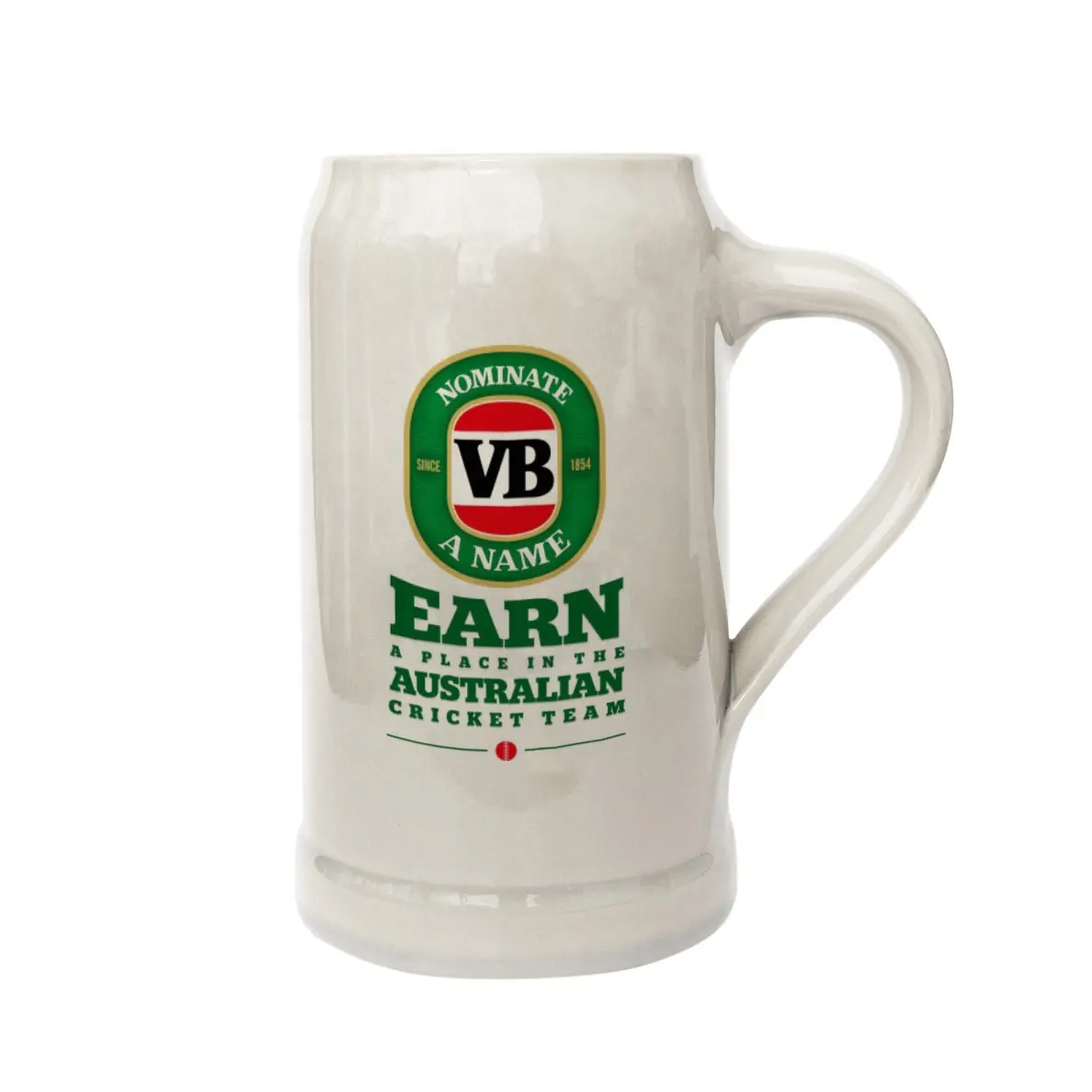 Chope à bière en céramique 1L, Logo personnalisé, allemand, blanc, 1000ml