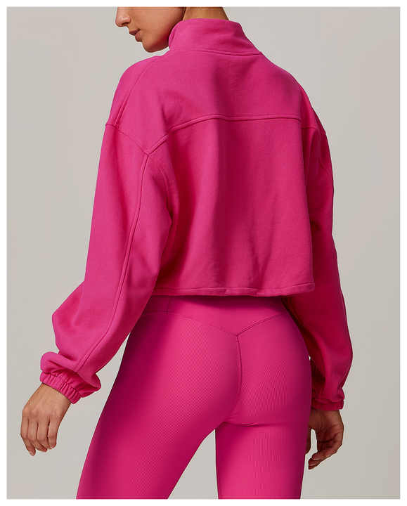 OEM Fitness salonu Set uzun kollu Hoodies eşofman nervürlü tayt egzersiz kazak Biker şort kadınlar aktif giyim Yoga seti