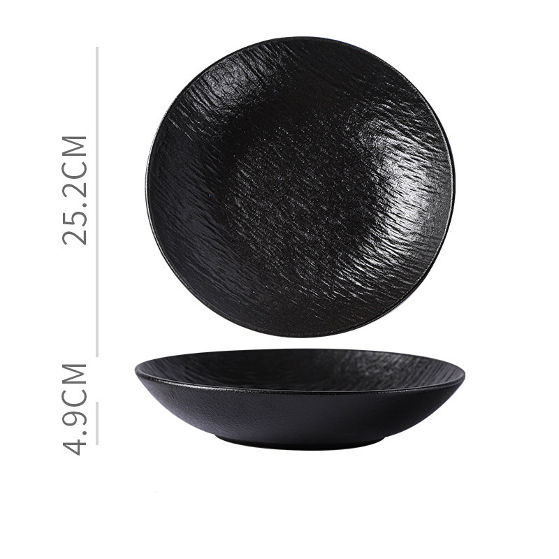 Plato hondo de 10 pulgadas - Negro