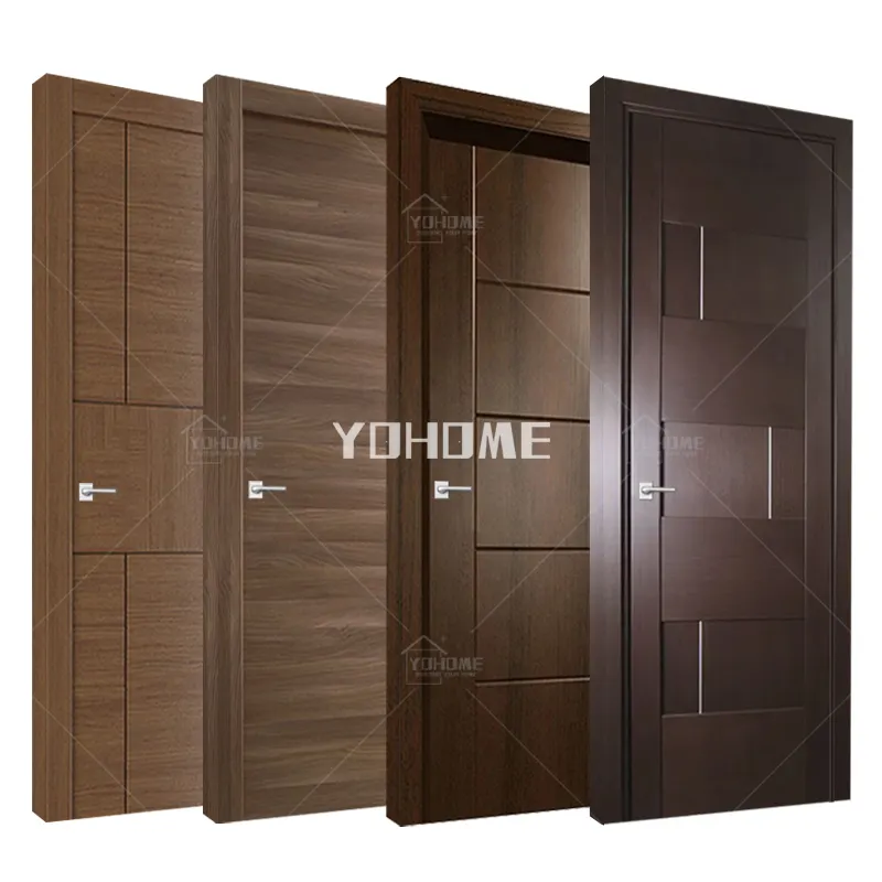 Guangdong yohome yatak odası kapısı çerçeve sert ahşap kapılar yatak odası modern oda kapıları