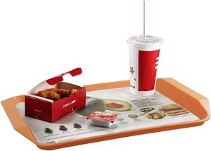 定制矩形塑料快餐托盘耐用防滑PP托盘 - Product Image 5