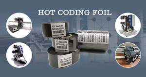 25mm*100m SCF-900 LC1 FC2 FC3 Hot Stamping Ribbon Black <strong>Coding</strong> Ribbons Hot Stamp Foils for Date <strong>Printing</strong> Application