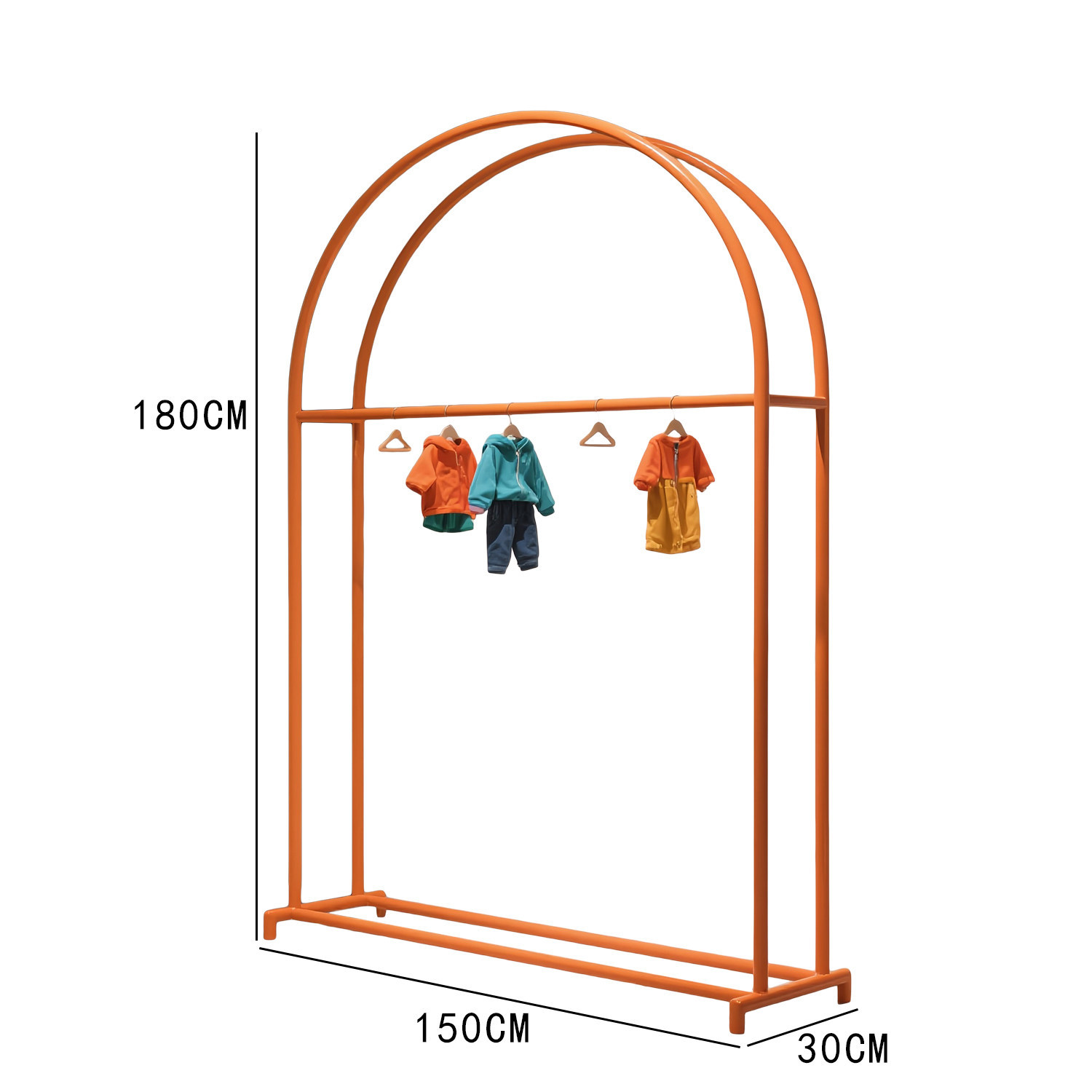 Arancione,L:150cm,P:30cm,A:180cm