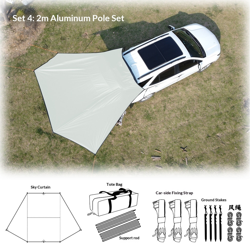 White 2m aluminum rod set