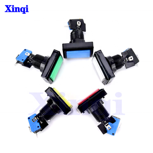 50*33mm 12V Rectangle Illuminated <strong>Push</strong> <strong>Button</strong> with Microswitch and LED Game Accessory for Arcade Game Machine Arcade <strong>Buttons</strong> - Product Image 6
