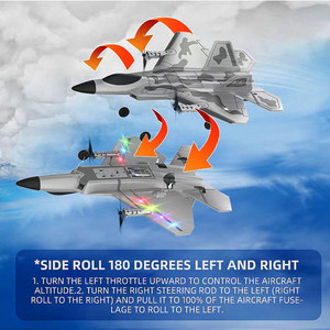 F22 RC Model 2.4Ghz 4 CH uzaktan kumanda uçak ile iki mod Jet avcı uçağı İha uçak uçak modeli oyuncak çocuklar ve yetişkinler için - Product Image 2