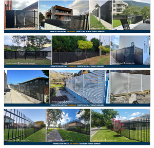 سياج خصوصية أسود من الألومنيوم سهل التجميع بدون حفر ألواح شرائح أفقية لتطبيق الأمن - Product Image 6