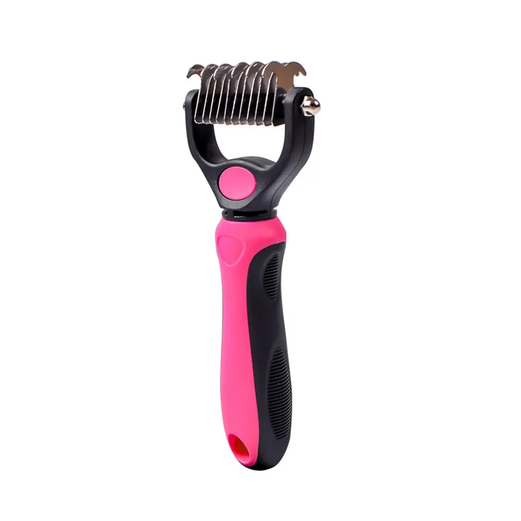 Pet Hair Remover Comb for Cats 2-Sides Dematting Tool for Dogs Cat Pets Grooming Brush Cat Hair Remover Brush 17 Gears Dog Brush