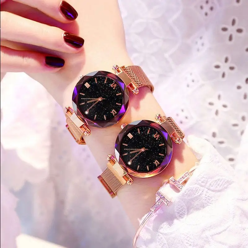 Luxury Women Watches Magnetic Starry Sky Female Clock Quartz Wristwatch Fashion Ladies Wrist Watch 8230468