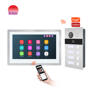 Sistema de intercomunicación de cámara de timbre de puerta inteligente para el interior del hogar, intercomunicador de videoportero TCP/IP de 10,1 pulgadas con función de mensaje de voz - Product Image 1