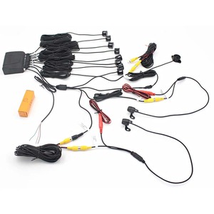 12V dört adım Step park sensörü sistemi insan sesli Alarm dikiz kamera 8 sensörler otomatik beyaz Video araba sensörü park - Product Image 2