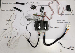 Aplicación Bluetooth, control de teléfono inteligente, botón de un botón para coche, parada de motor, arranque remoto del motor, sistema de alarma PKE para todos los coches - Product Image 3
