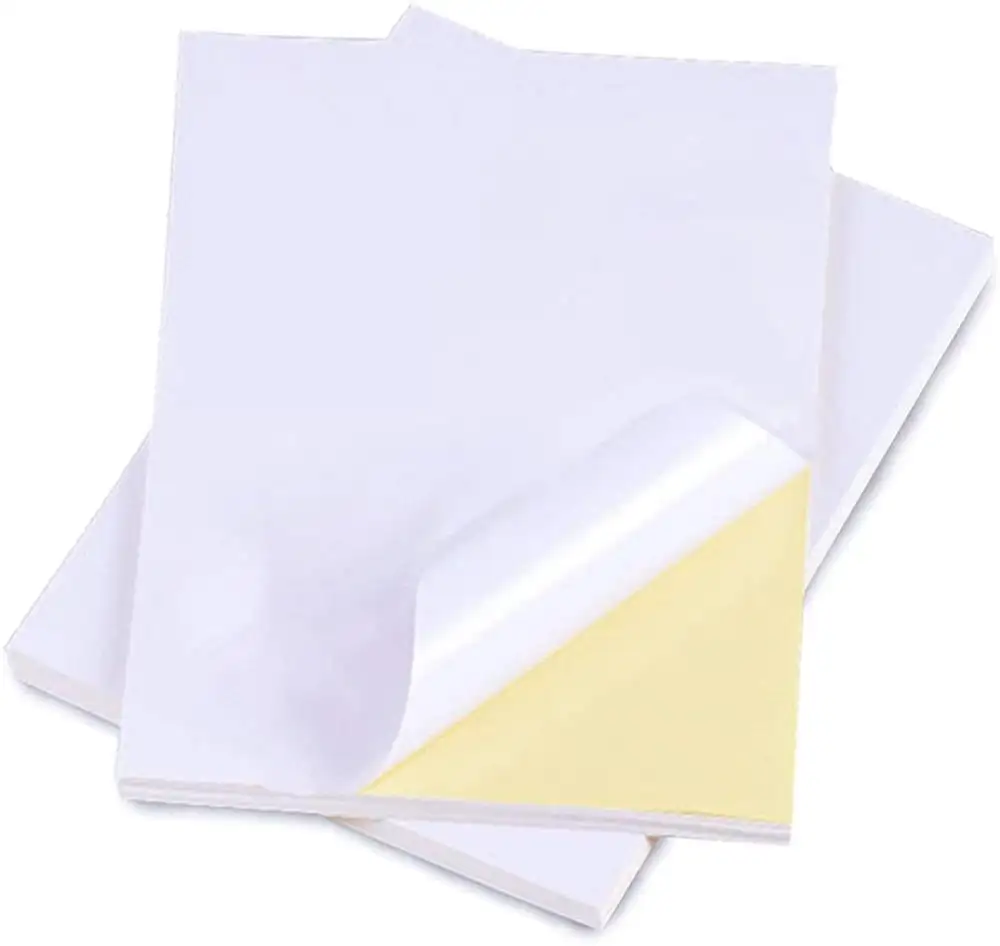 Качественная бумага с глянцевым покрытием, клейкая бумага размера A4, наклейка, полностью листовая этикетка, совместимая с струйным принтером