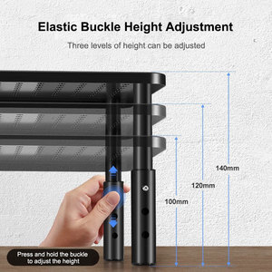 Multi <strong>Functional</strong> 3 Gears Height Adjustable Shelf Storage Rack Desktop <strong>Computer</strong> <strong>Monitor</strong> Riser Laptop Cooling Stand Holder - Product Image 5
